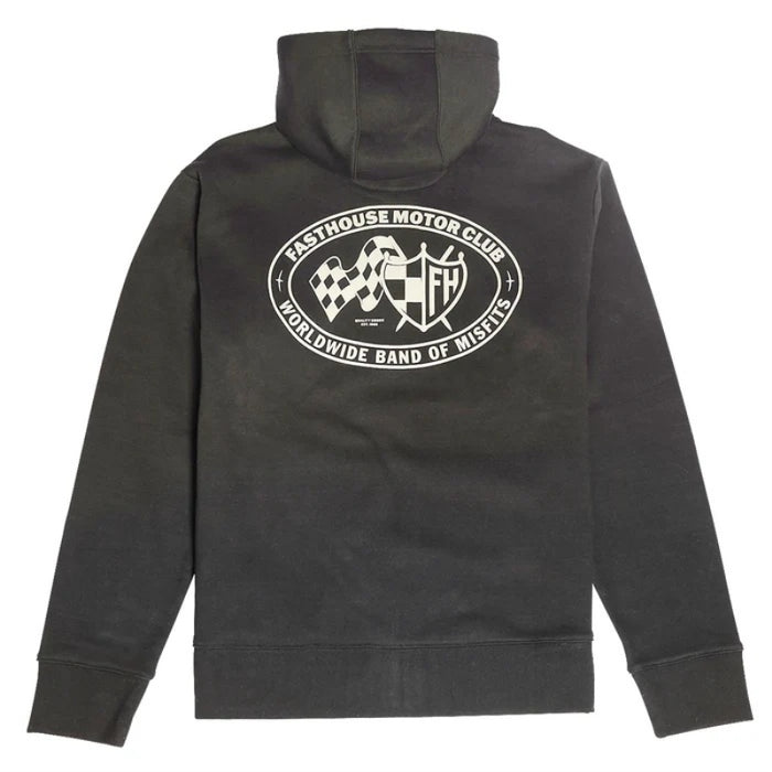 Fasthouse Mod Hooded Zip-Up Fleece Black  Medium