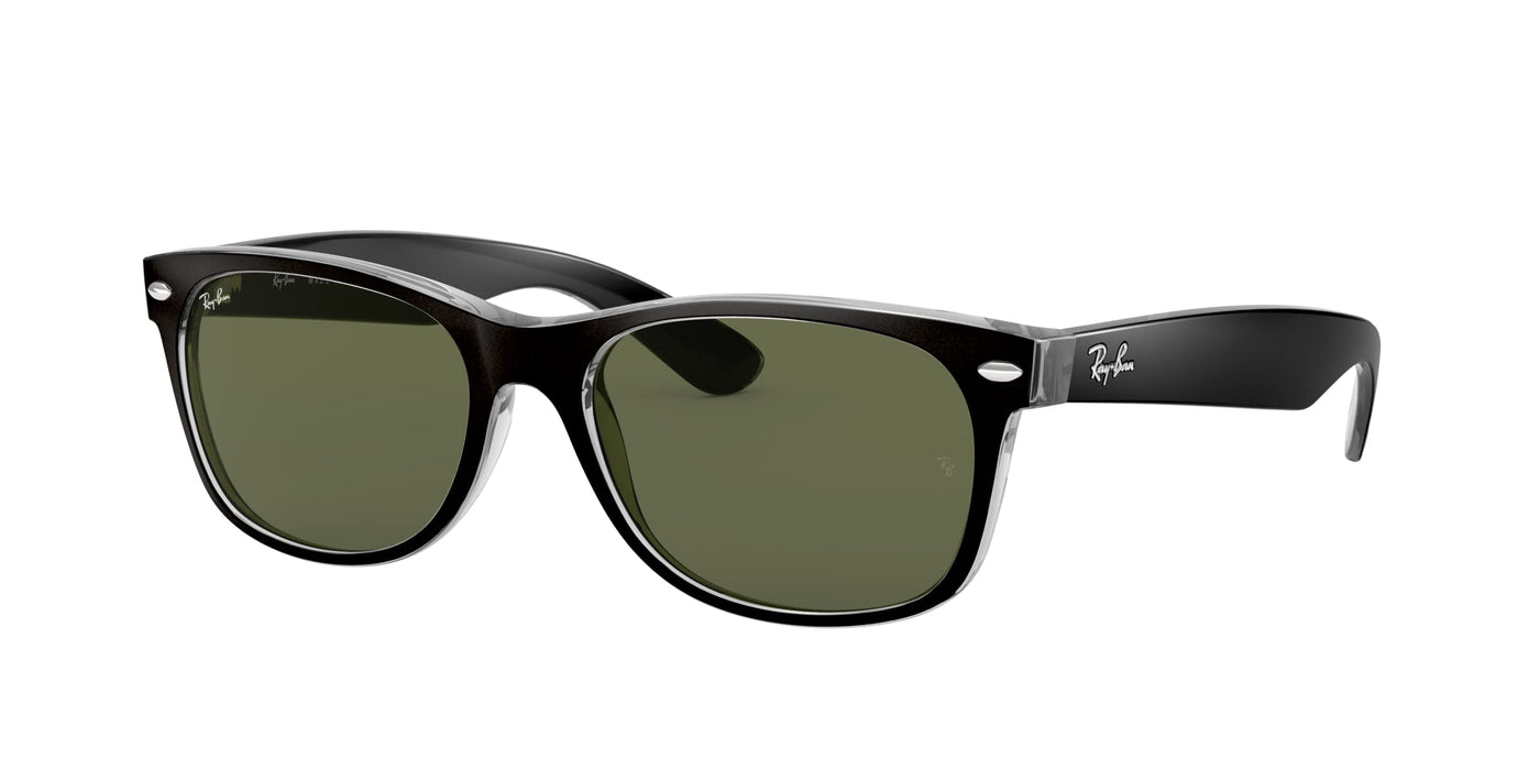 Rayban New Wayfarer Black On Transparent/G-15 Green 52