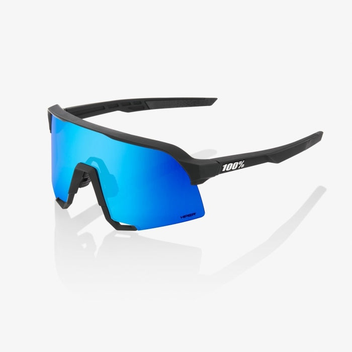 Ride 100 S3 Matte Black - HiPER Blue Multilayer Mirror Lens