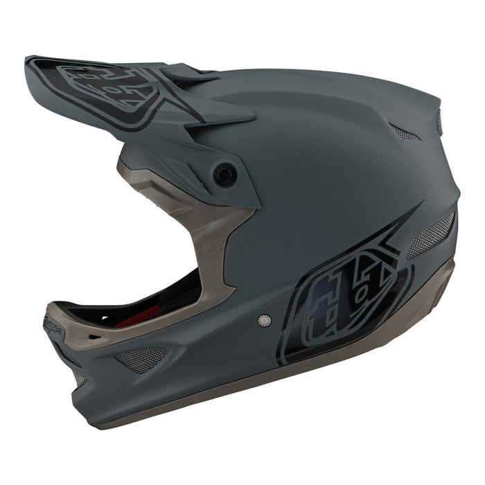 Troy Lee Designs D3 Fiberlite Helmet No Mips Stealth - Stealth Gray - 2X-Large