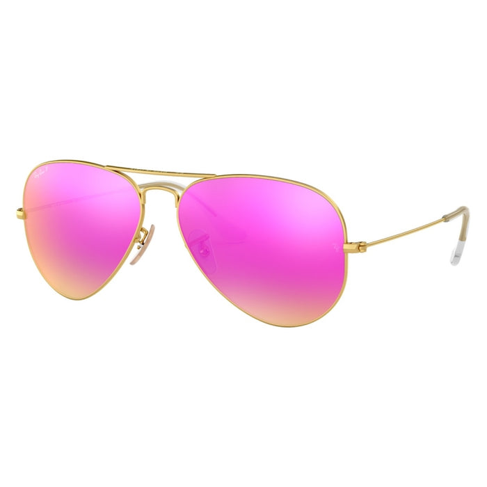 Rayban Aviator Classic - Matte Arista/Brown Mirror Fucsia - 58Mm