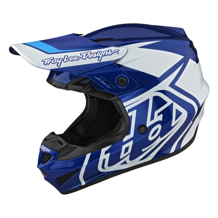 Troy Lee Designs Gp Helmet Overload No Mips Blue/White Medium