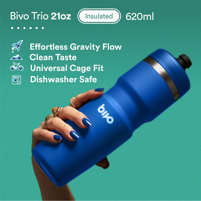 Bivo Trio 21oz Insulated Bottle Ruby Red