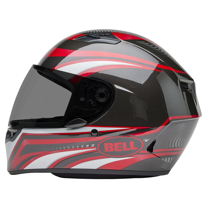 Bell Moto Qualifier Red/Silver Conduit Small