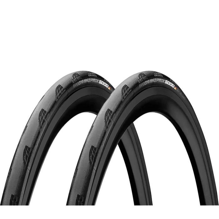 Continental Grand Prix 5000 Black-Bw+Black Chili 700X25 - Set of 2