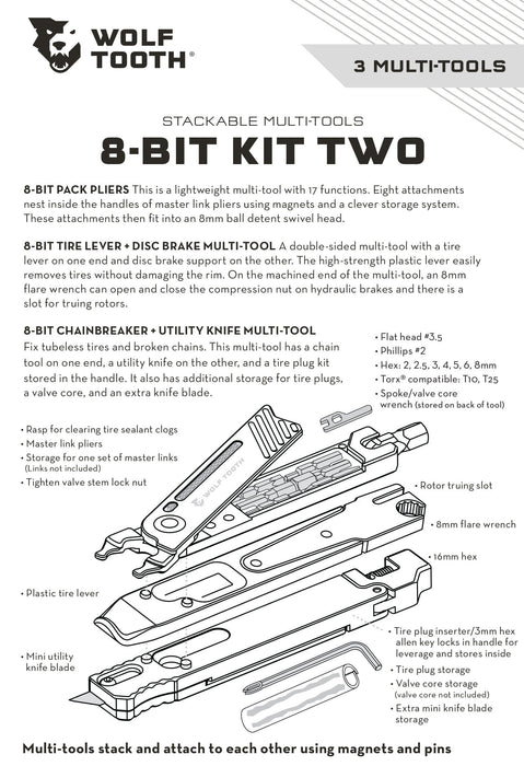 Wolf Tooth 8-Bit Kit Two Bicycle Multi Tools