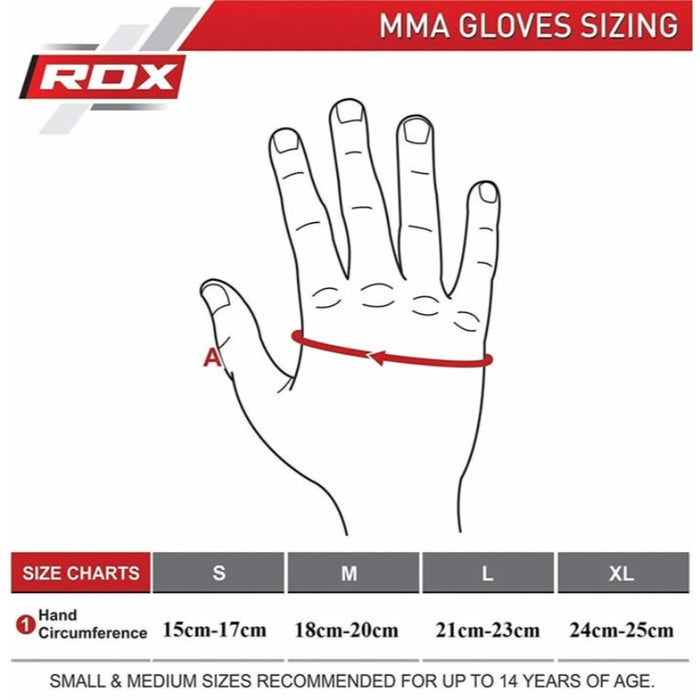 RDX Sports Grappling Gloves Shooter T-15 Matte Black Large - (Without Original Box)