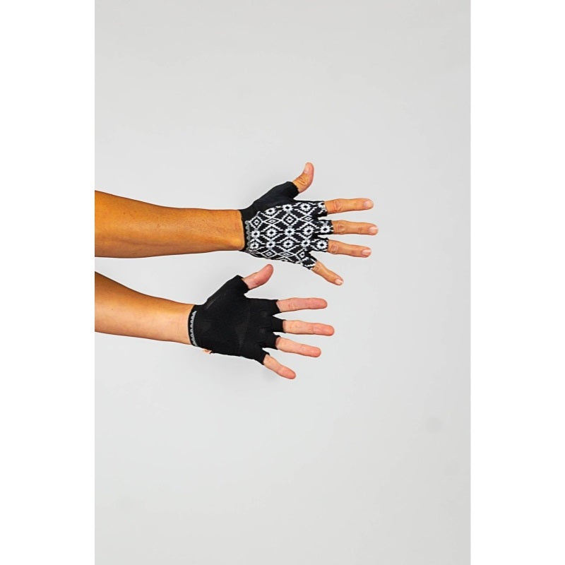 Shebeest Short Finger Gloves Sedona-Black/White Small