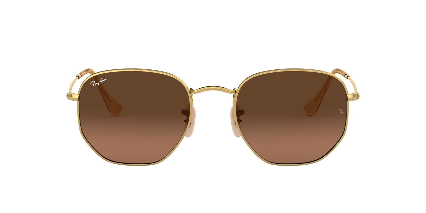 Rayban Hexagonal Arista/Brown Gradient Grey