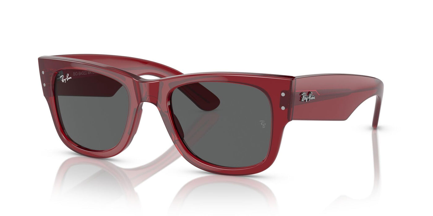 Rayban Mega Wayfarer Transparent Red/Dark Grey 51