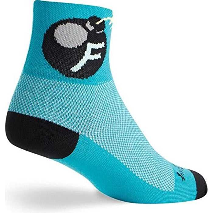 SockGuy Classic Grin Socks - 3 Blue Small/Medium