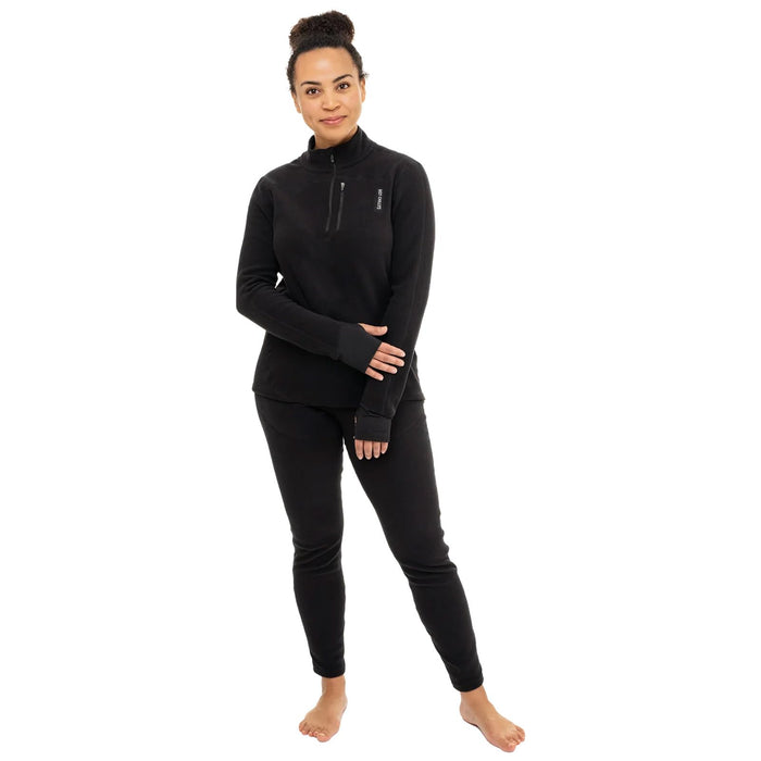 Hot Chillys Wola Montana Zip-T Womens Black/Black Medium