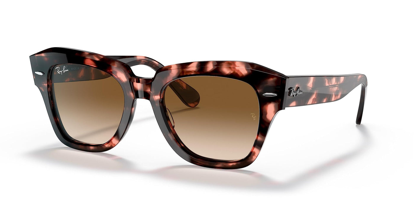 Rayban State Street Pink Havana/Brown Gradient 52