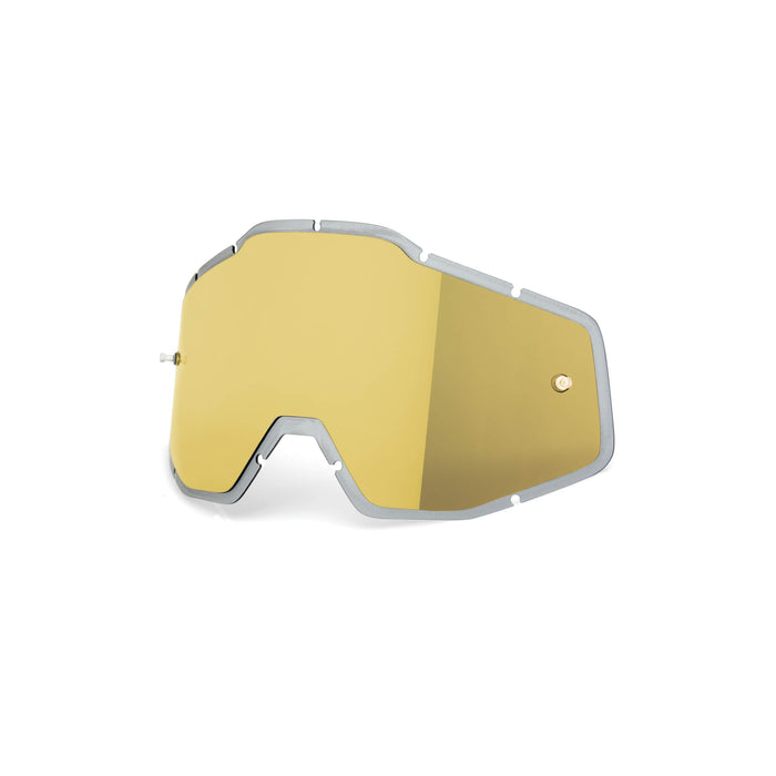 Ride 100 Goggle Lenses RC1/AC1/ST1 Replacement Lens Injected Anti-Fog Gold Mirror/Smoke