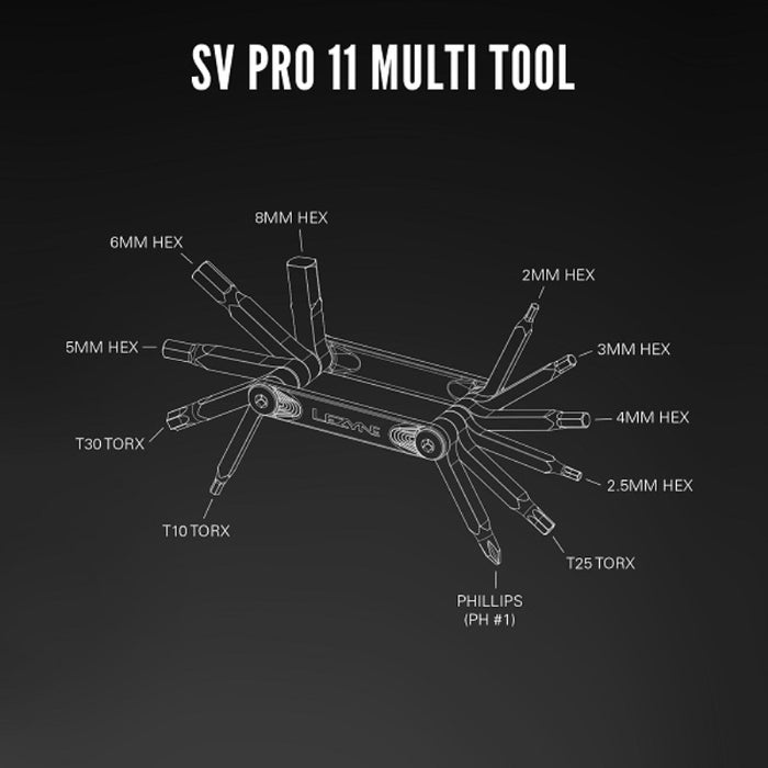 Lezyne Sv Pro 11 Multi-Tools Number Of Tools: 11 Black