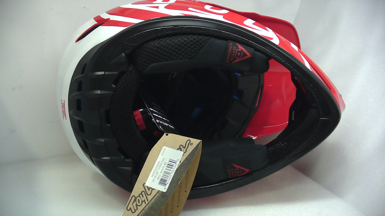 Troy Lee Designs Gp Helmet Overload No Mips Red/White Medium - Open Box (Without Box)