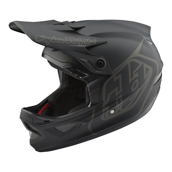 Troy Lee Designs D3 Fiberlite Helmet No Mips Mono - Black - Small - Open Box  - (Without Original Box)