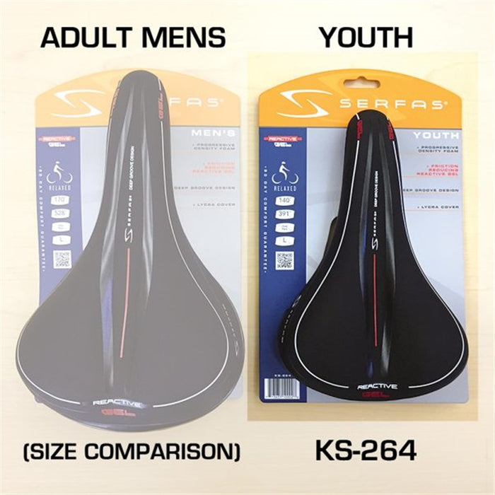 Serfas Lycra Saddle Youth Gel Cover Black 235mm x 150mm