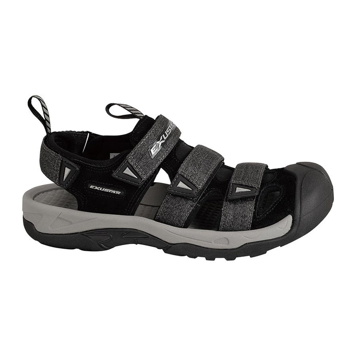 Exustar, E-SS515, Clipless Sandals, Black/Grey, 45-46 Euro or 11-12 US