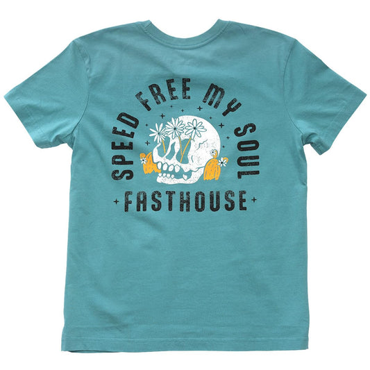 Fasthouse Charmed SS Tee Womens Blue Spruce X-Large