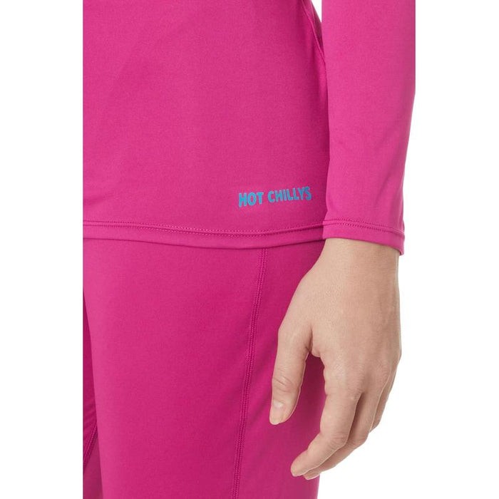 Hot Chillys Wopeach Skins Solid Crew Womens Thermal Top Snow Thermal Base Layers