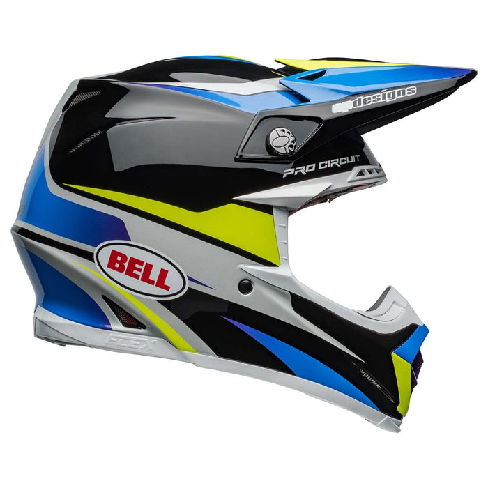 Bell Moto Moto-9S Flex Gloss Pro Circuit 24 Black/Blue X-Large