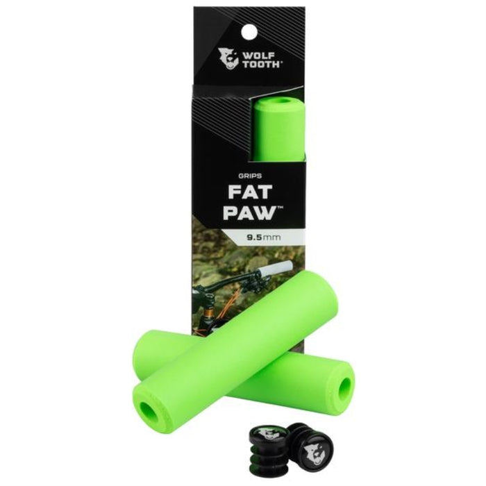 Wolf Tooth Fat Paw Grips 9.5mm Bright Green