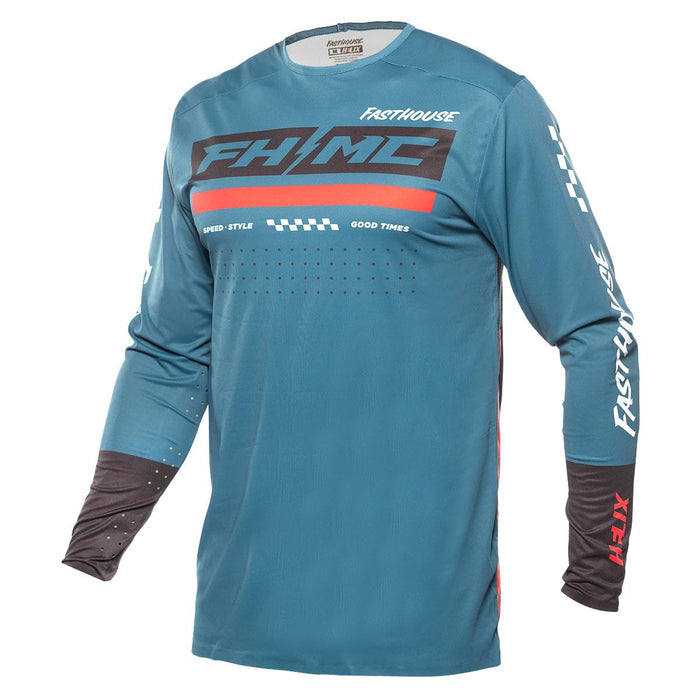 Fasthouse Helix Podium Jersey Red/Black/Teal  Medium