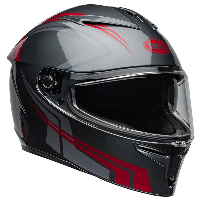 Bell Moto Lithium Gray/Candy Red Jetstream 2X-Large