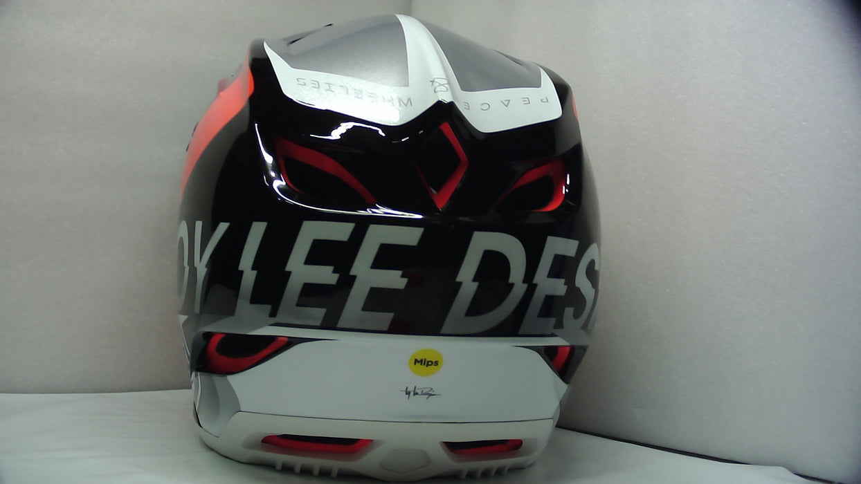 Troy Lee Designs D4 Composite Helmet Silver / Red X-Large (Without Original Box)