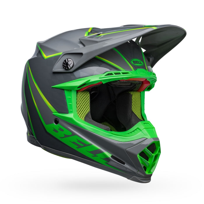 Bell Moto9S Flex Helmets Sprite Gloss Gray/Green Small