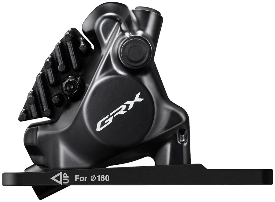 Shimano GRX BR-RX820 Hydraulic Disc Brake Caliper - Front Flat-Mount W/Bracket for 140/160mm Rotor (Assembled for 160mm)