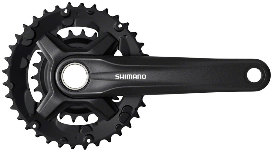 SHIMANO FRONT CHAINWHEEL, FC-MT210-2, FOR REAR 9-SPEED, 2-PCS FC, 170MM, 36-22T, W/O CHAIN GUARD, W/O BB, BLACK