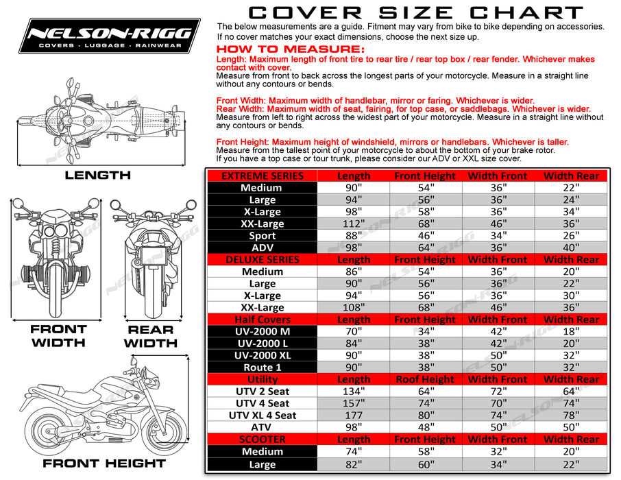 NELSON-RIGG Route 1 Extreme Half Motorcycle Storage Covers