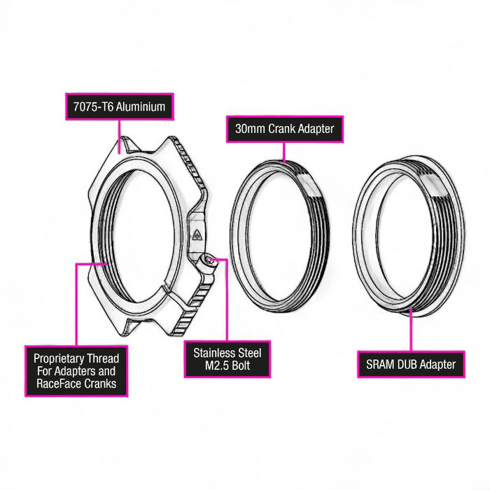 Muc-Off Crank Preload Ring Black Bicycle Crank Arm Tools Bicycle Crank Arm Tools