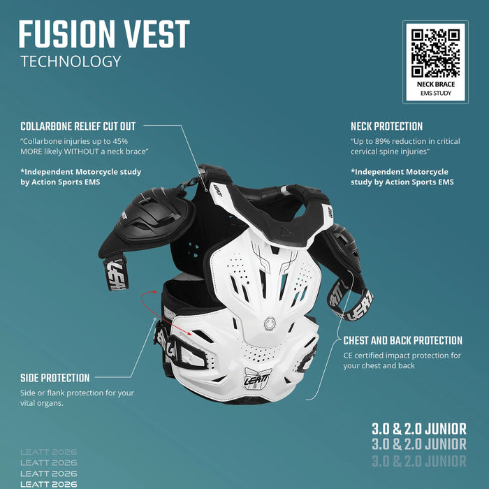 Leatt Fusion Vest 2.0 Jr Bicycle Chest & Spine Protection