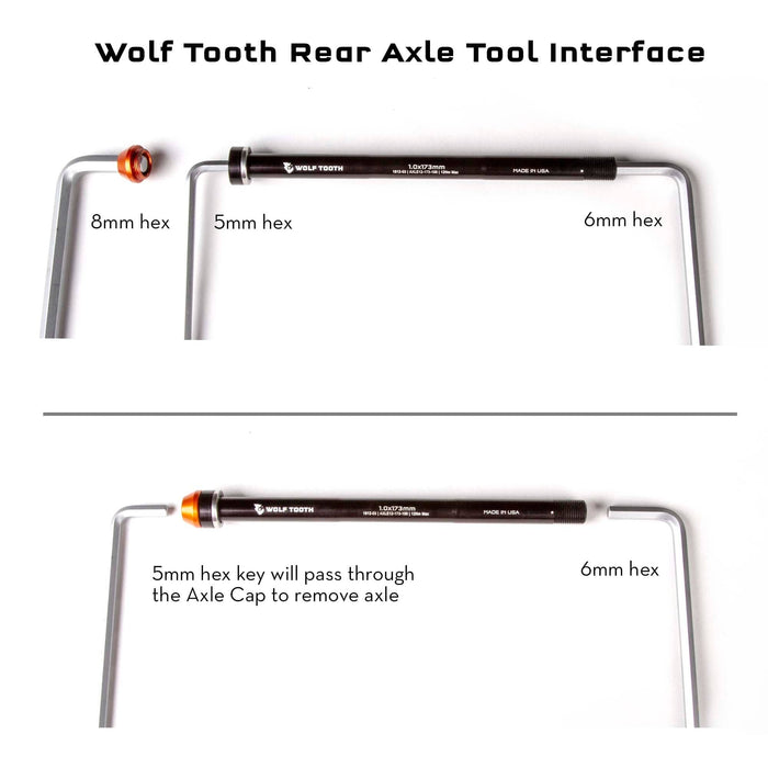 Wolf Tooth Rear Bicycle Thru Axles for X-12