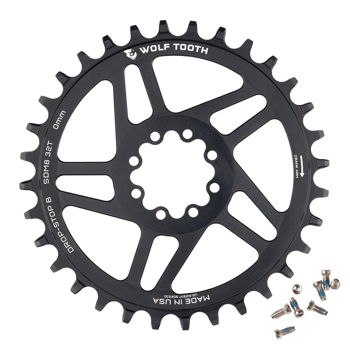 Wolf Tooth Direct Mount Bicycle Chainrings for SRAM 8-Bolt Mountain Cranks
