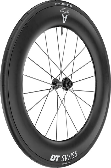 DT Swiss ARC 1400 DiCut 85 Front Wheel - 700 12 x 100mm Center-Lock Black WTS w/Aero 111 Tire