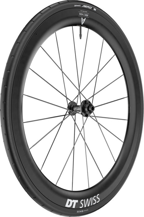 DT Swiss ARC 1400 DiCut 55 Front Wheel - 700 12 x 100mm Center-Lock Black WTS w/Aero 111 Tire