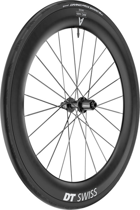 DT Swiss ARC 1400 DiCut 65 Rear Wheel - 700 12 x 142mm Center-Lock HG11 Road/XDR Ratchet EXP 36 Black WTS w/GP5000 STR Tire