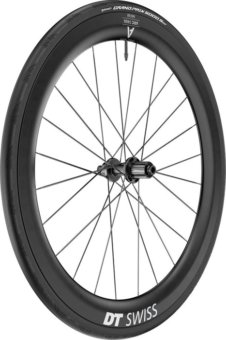 DT Swiss ARC 1400 DiCut 55 Rear Wheel - 700 12 x 142mm Center-Lock HG11 Road/XDR Ratchet EXP 36 Black WTS w/GP5000 STR Tire