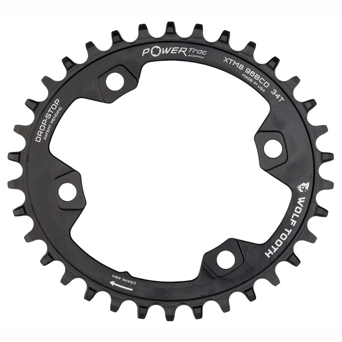 Wolf Tooth Oval 96 mm BCD Bicycle Chainrings for Shimano XT M8000 and SLX M7000