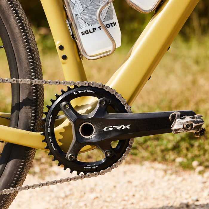 Wolf Tooth 110 BCD Asymmetric 4-Bolt Chainrings for Shimano GRX Cranks