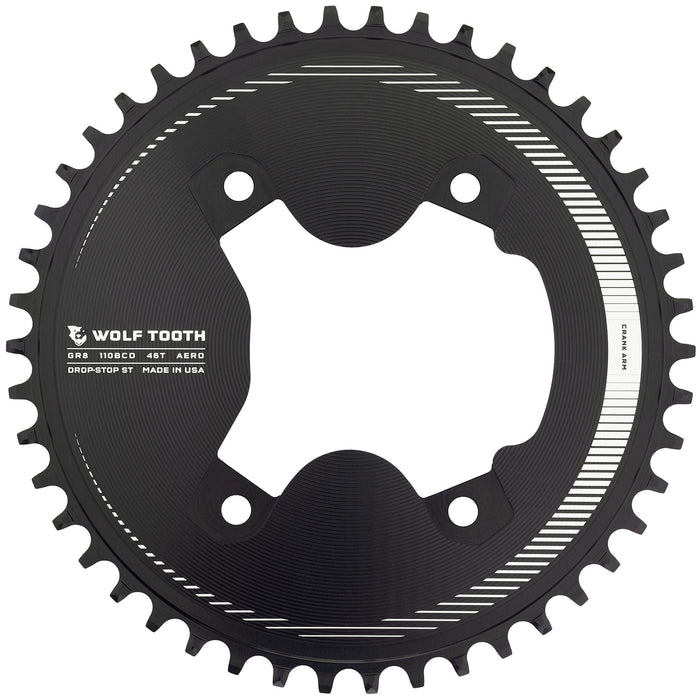 Wolf Tooth 110 BCD Asymmetric 4-Bolt Chainrings for Shimano GRX Cranks