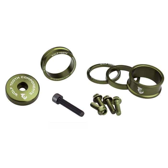 Wolf Tooth Anodized Color Kit Bicycle Headset Spacers