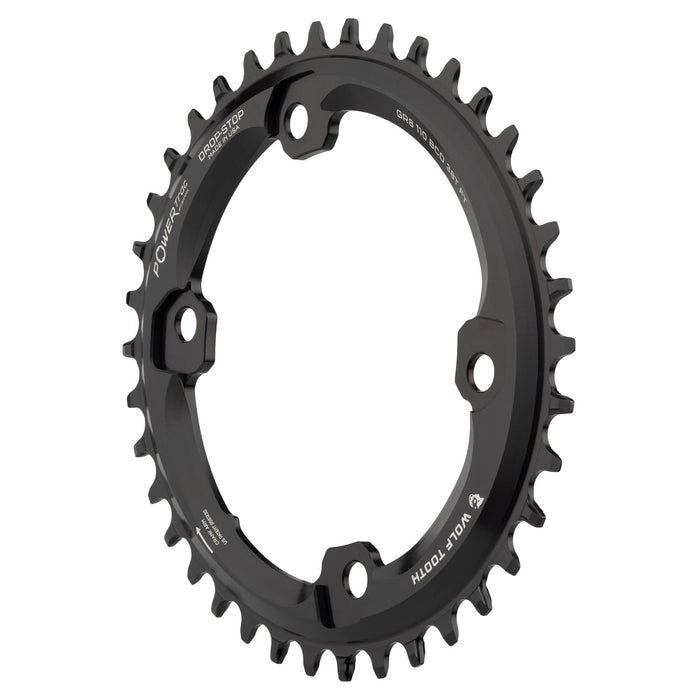Wolf Tooth Oval 110 BCD Asymmetric 4-Bolt Bicycle Chainrings for Shimano GRX Cranks