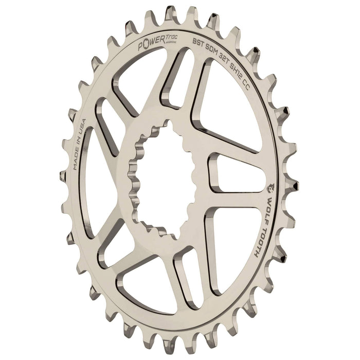 Wolf Tooth Oval Direct Mount Bicycle Chainrings for Cane Creek and SRAM 3-Bolt Cranks for Shimano 12spd Hyperglide+ Chain