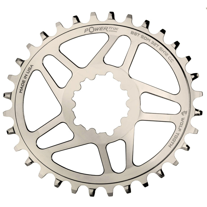 Wolf Tooth Oval Direct Mount Bicycle Chainrings for Cane Creek and SRAM 3-Bolt Cranks for Shimano 12spd Hyperglide+ Chain