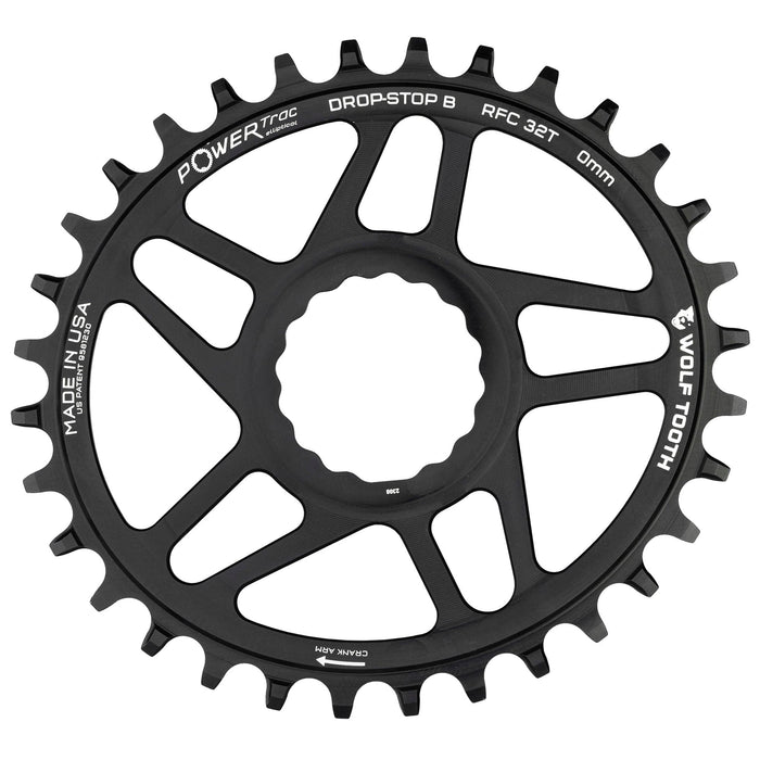 Wolf Tooth Oval Direct Mount Bicycle Chainrings for Race Face Cinch - Drop-Stop A